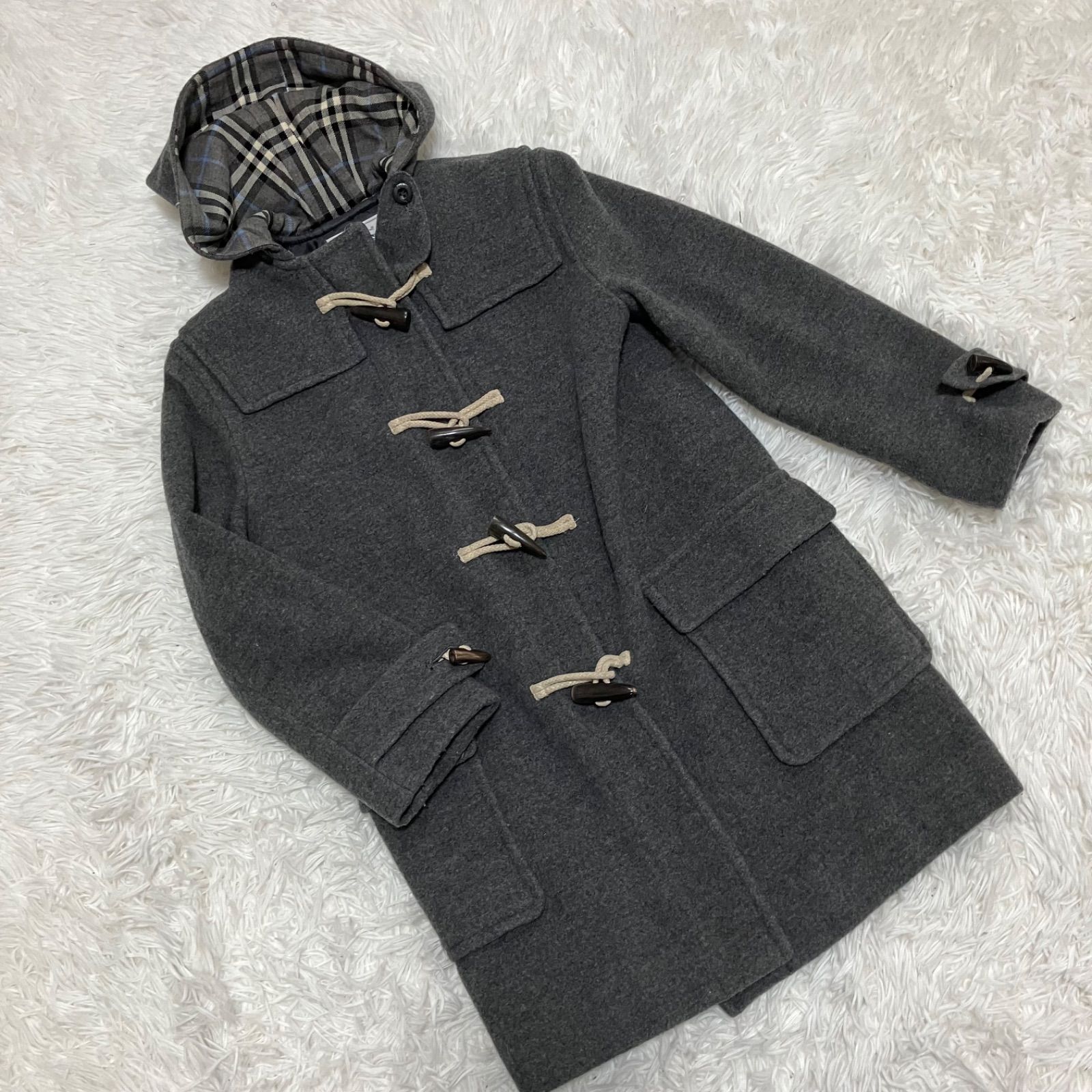 バーバリー ダッフルコート グレー