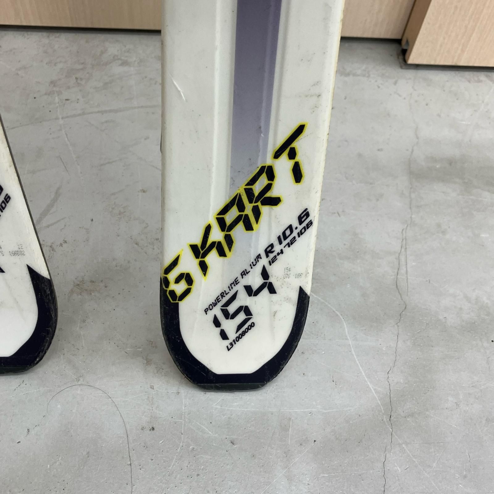 カービングスキー SALOMON 154cm POWERLINE ホワイト 高品質 メンテ済