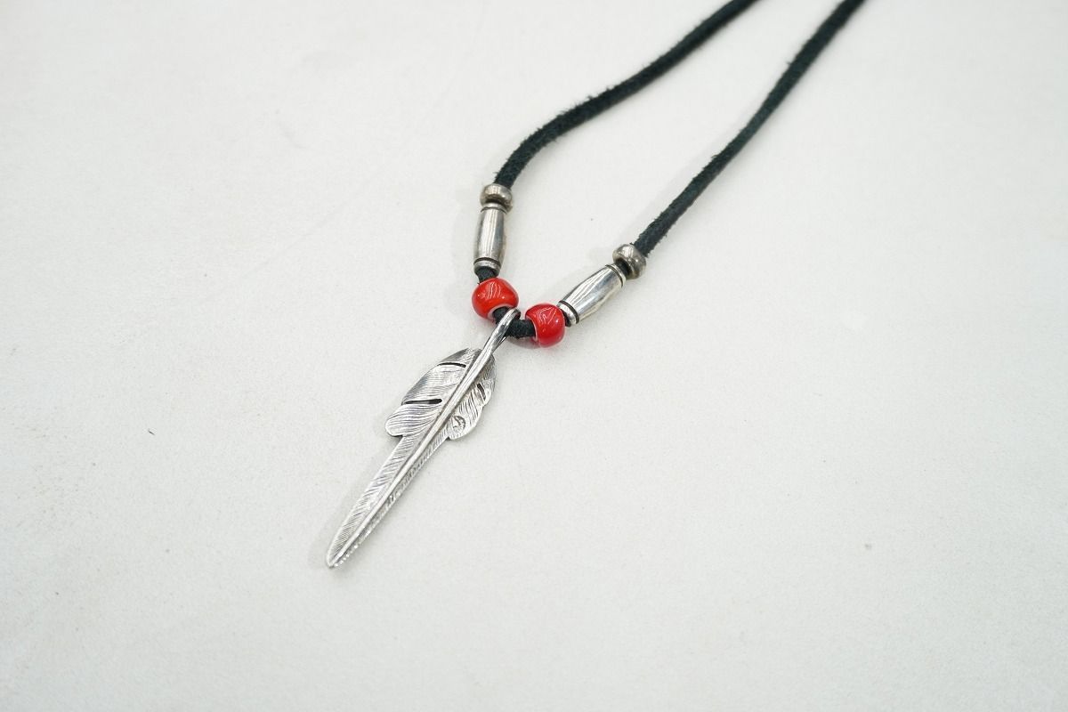 正規 美品 LARRY SMITH ラリースミス ネックレス Feather フェザー ＋