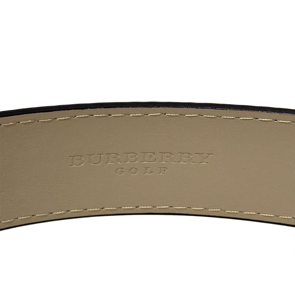 BURBERRYGOLF(バーバリーゴルフ) ベルト美品 - 黒 レザー - メルカリ