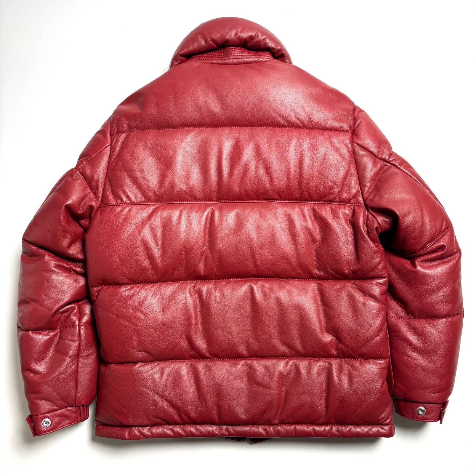 schott レザートラックジャケット S レッド 羊革 美品/希少カラー□schott トラックジャケット ラムレザー 羊革 レッド