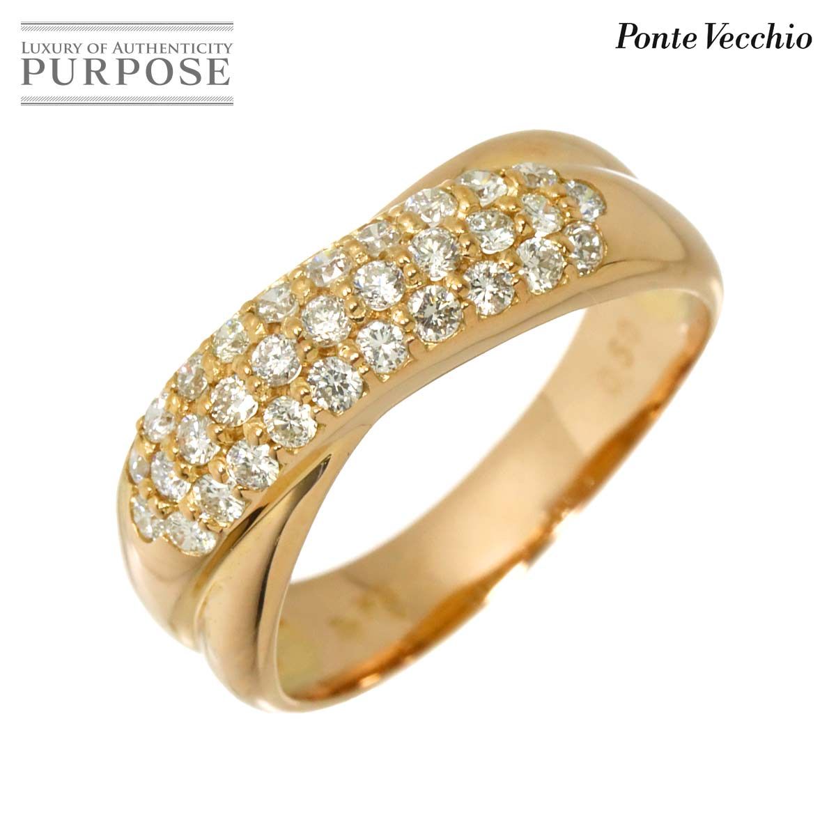 ポンテヴェキオ Ponte Vecchio 12号 リング ダイヤ 0.50ct K18 PG