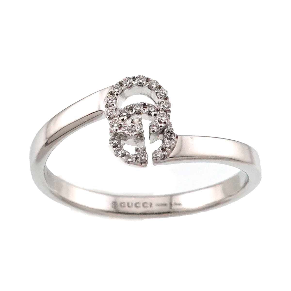 グッチ GUCCI GG ランニング #10 リング ダイヤ K18 WG ホワイト