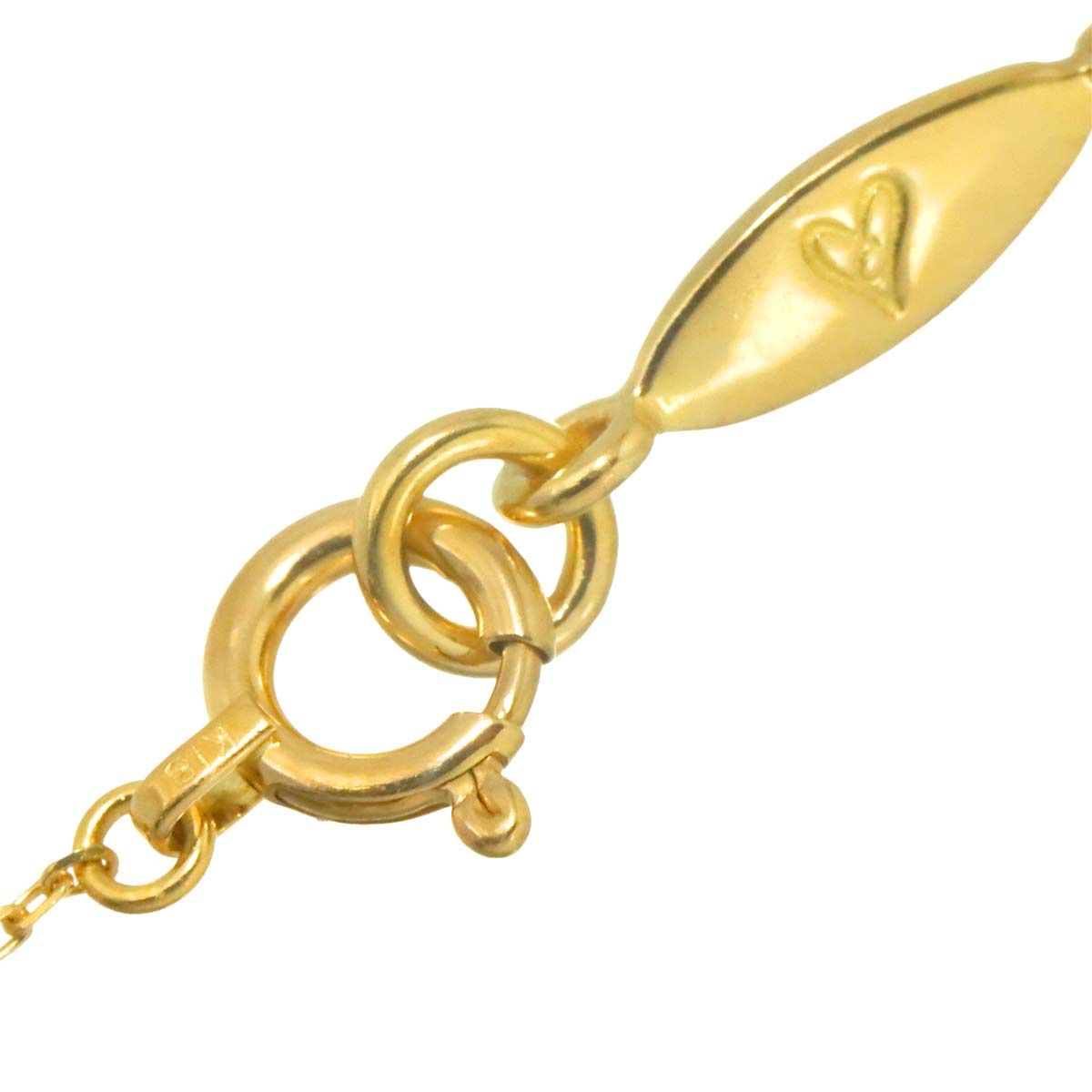 アーカー AHKAH パイナップル ダイヤ 0.06ct ネックレス 40cm K18 YG