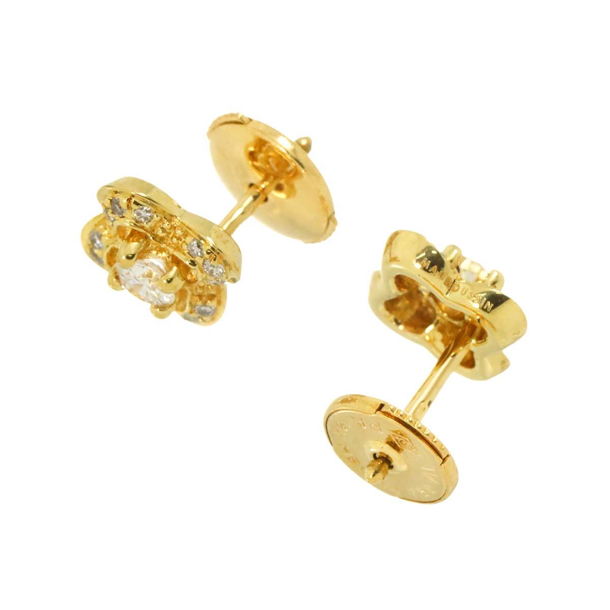 モーブッサン MAUBOUSSIN チャンス オブ ラブ ダイヤ ピアス K18 YG