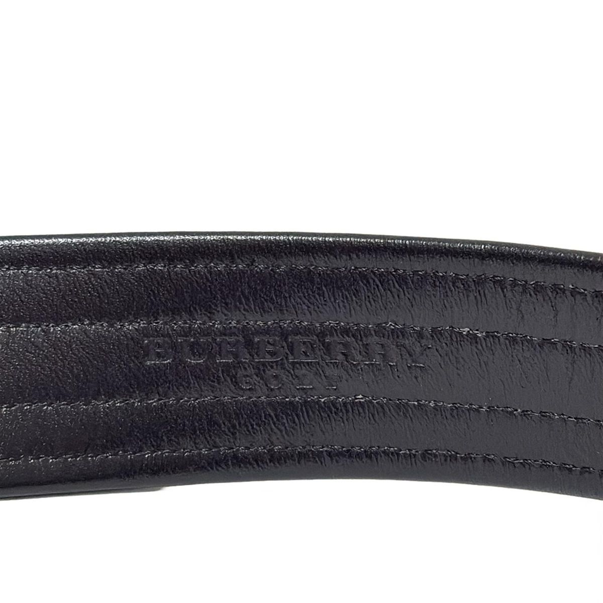 BURBERRYGOLF(バーバリーゴルフ) ベルト - 黒×レッド コットン、レザー