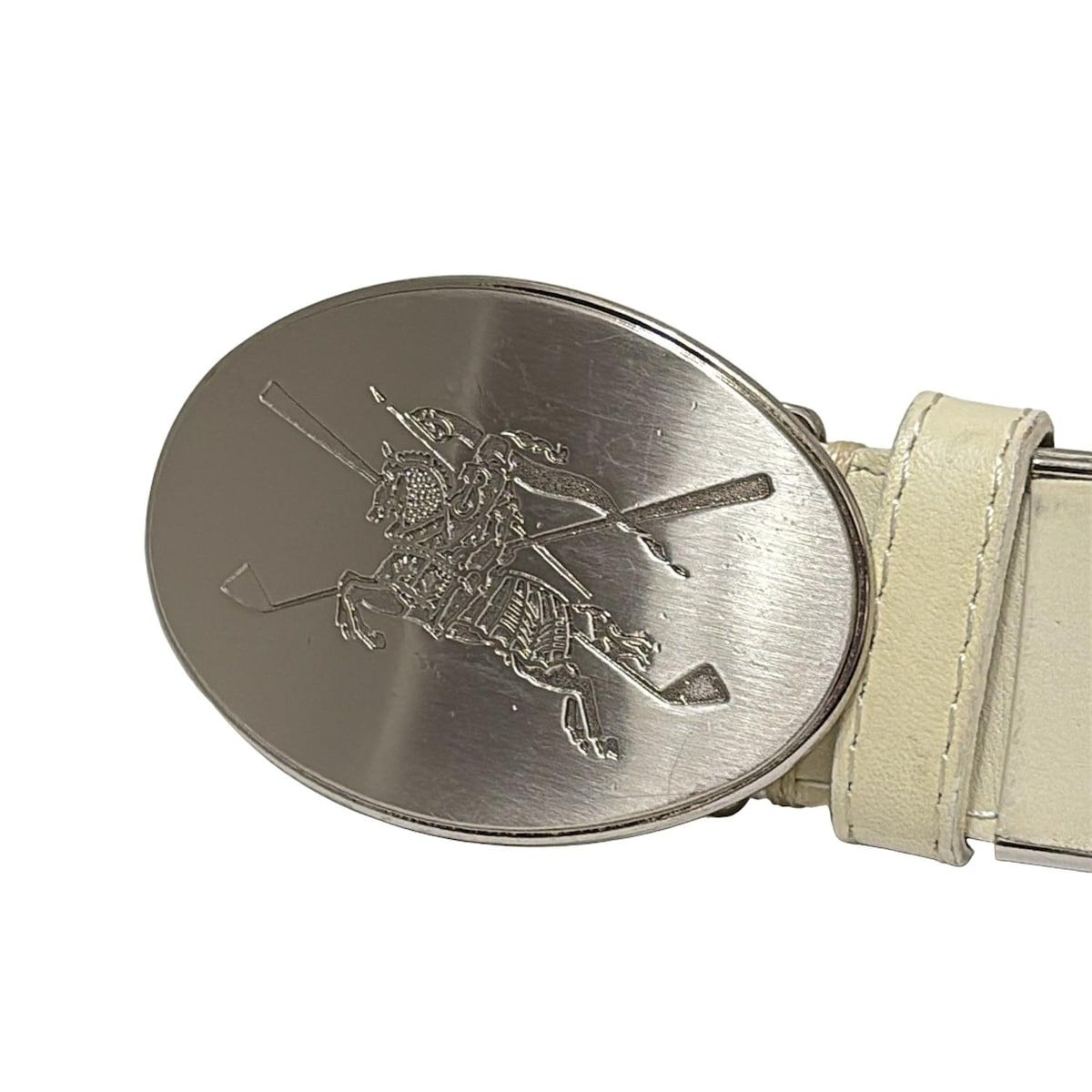  BURBERRYGOLF バーバリーゴルフ ベルト 白 レザー ベルト 小物