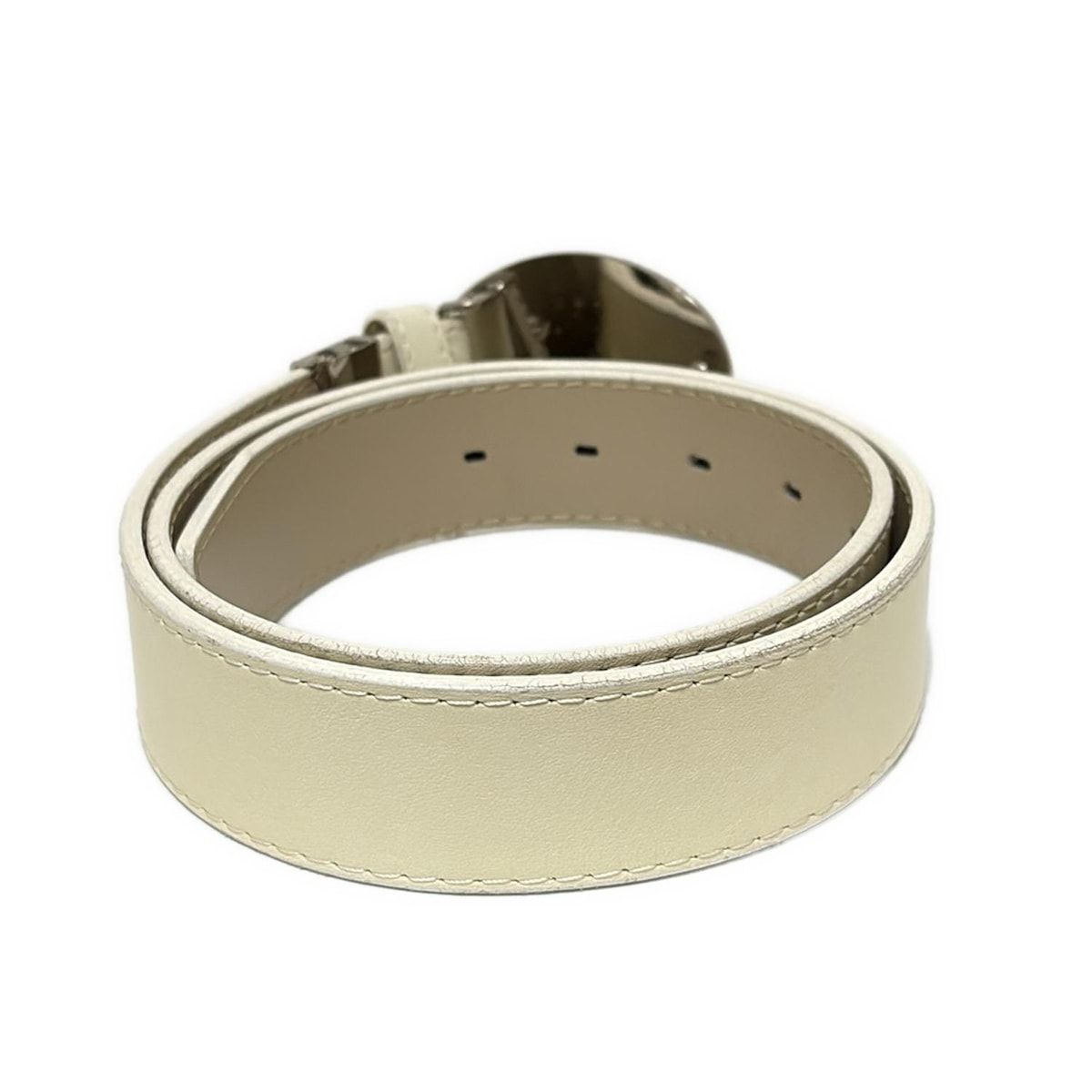 BURBERRYGOLF バーバリーゴルフ ベルト 白 レザー