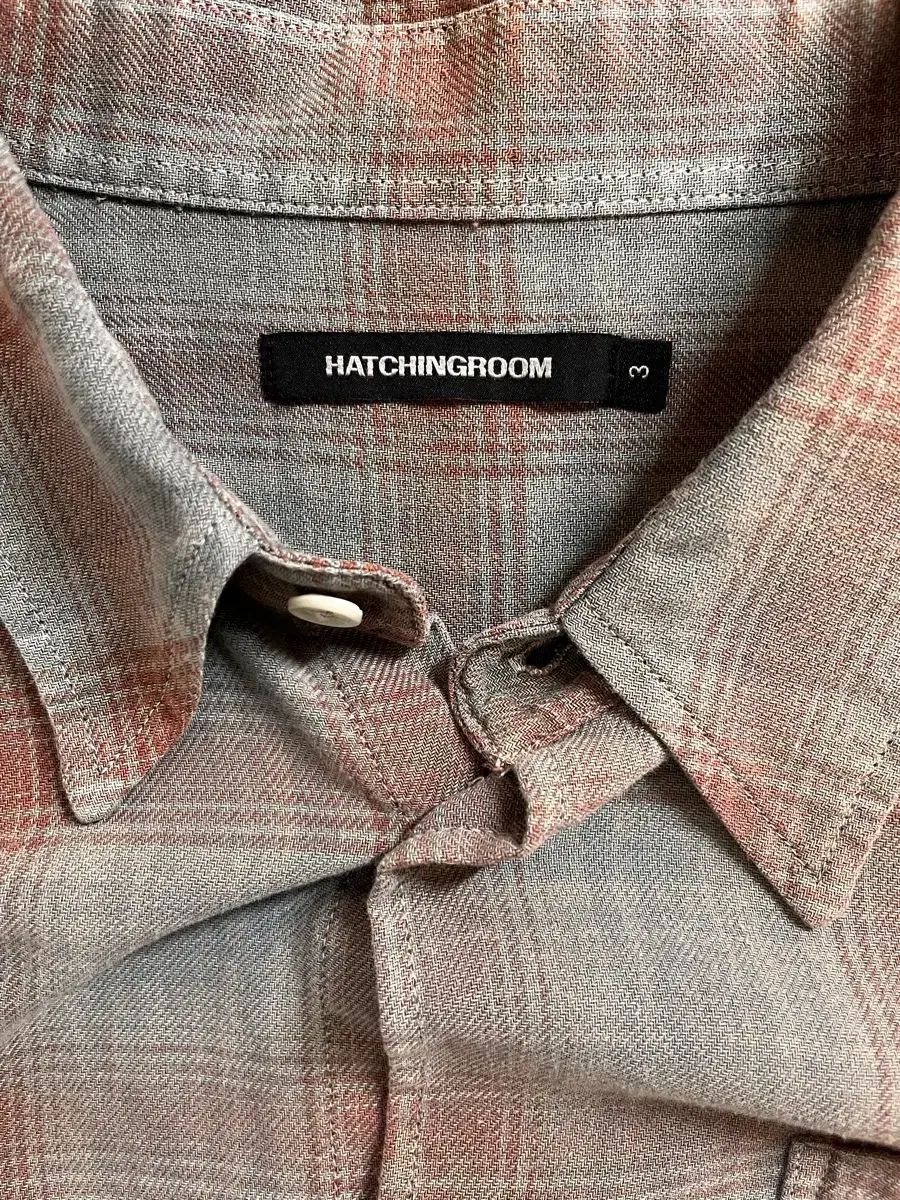 Hatchingroom Museum Shirt Over Dyed Check Charcoal 着心地重視 その他 
