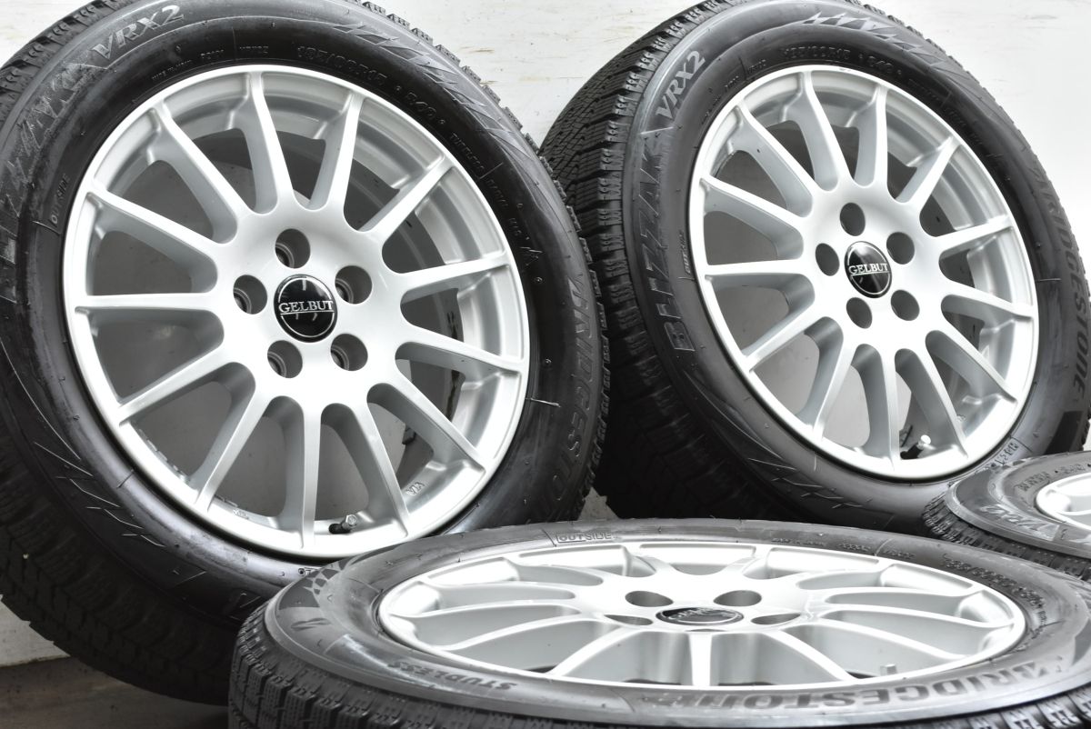 バリ溝 GELBUT 15 in 6 J 38 PCD 100 ブリヂストン ブリザックVRX 2 185 60 R フォルクスワーゲン ポロ アウディ A 1 スポーツバック