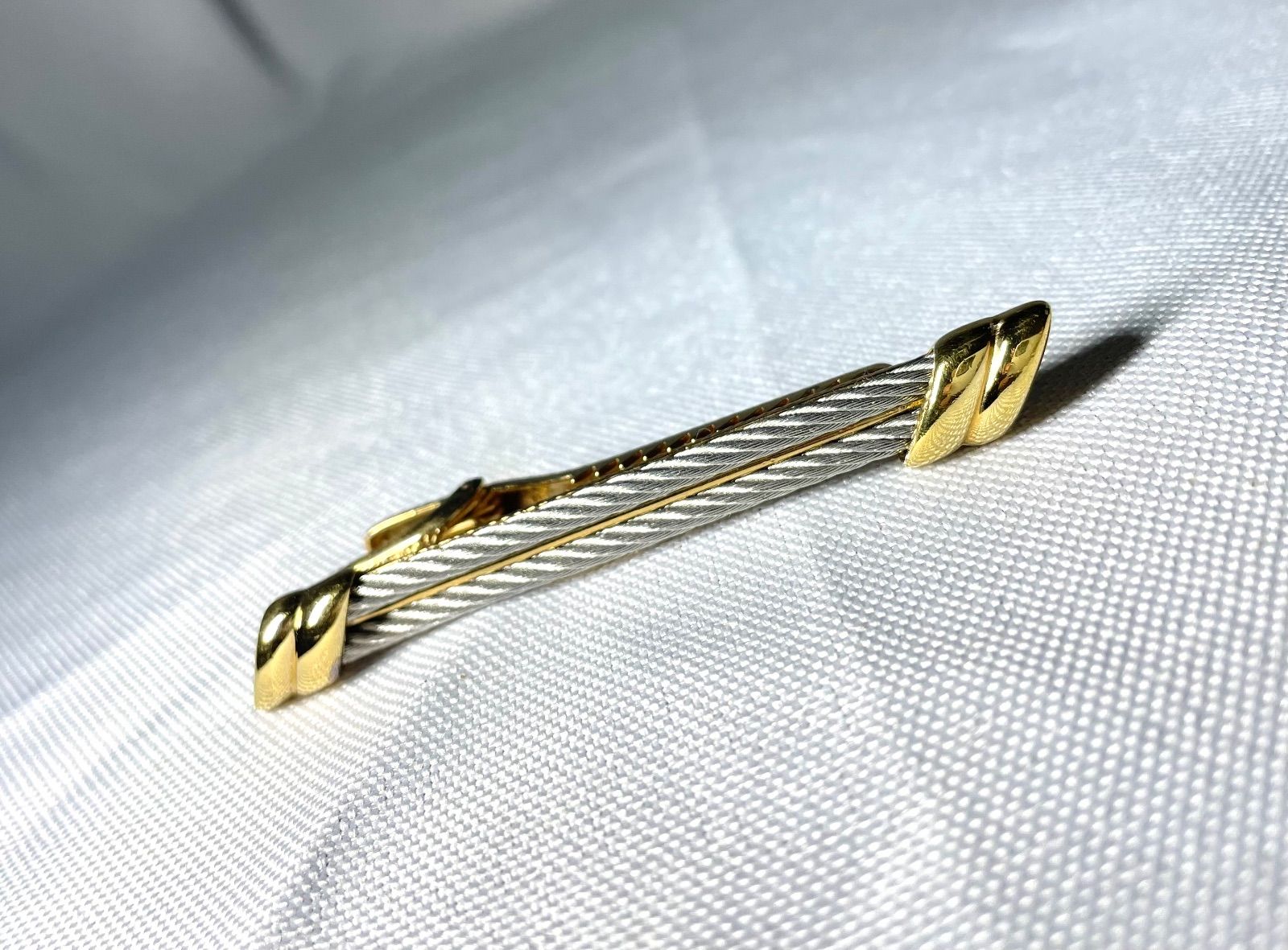 PHILIPPE CHARRIOL フィリップシャリオール ワイヤー ケーブルデザイン ゴールド シルバー ロングネクタイピン タイピン タイバー