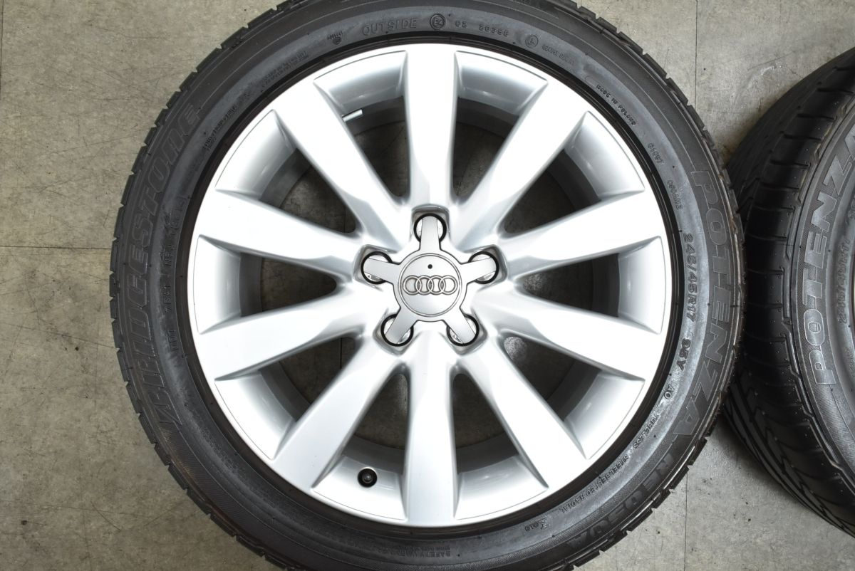 程度良好】アウディ 8K型 A4 純正 17in 8J +47 PCD112 ブリヂストン