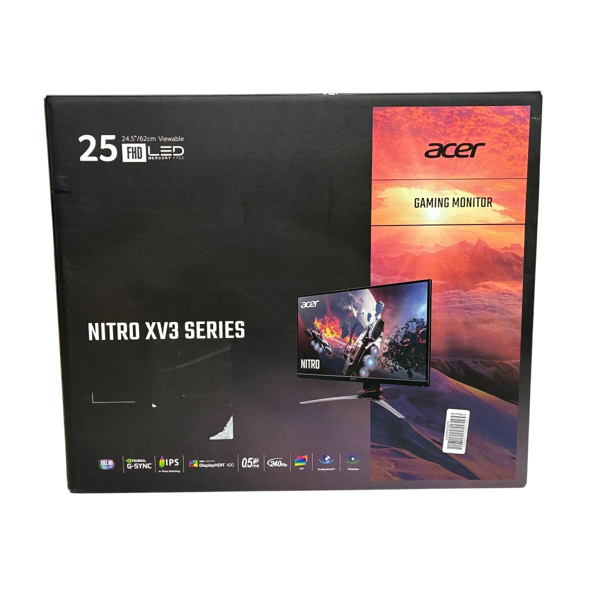 【美品、箱付き】acer ゲーミングモニター4Kディスプレイ acer XV253Q Xbmiiprzx 24.5型 フルHD ゲーミングモニター 液晶