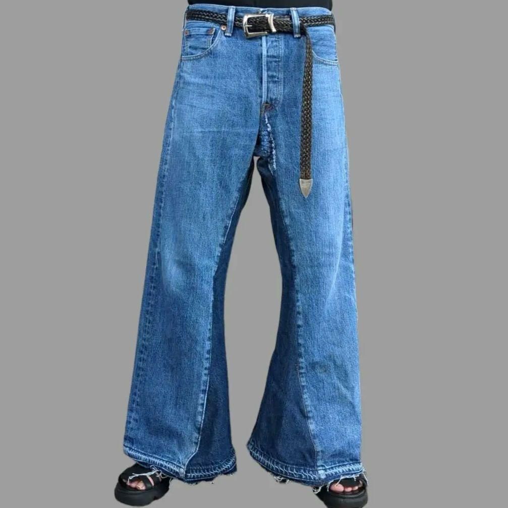 ⑦オリジナル リメイク デニム ワイドフレア ジーンズ ドッキング