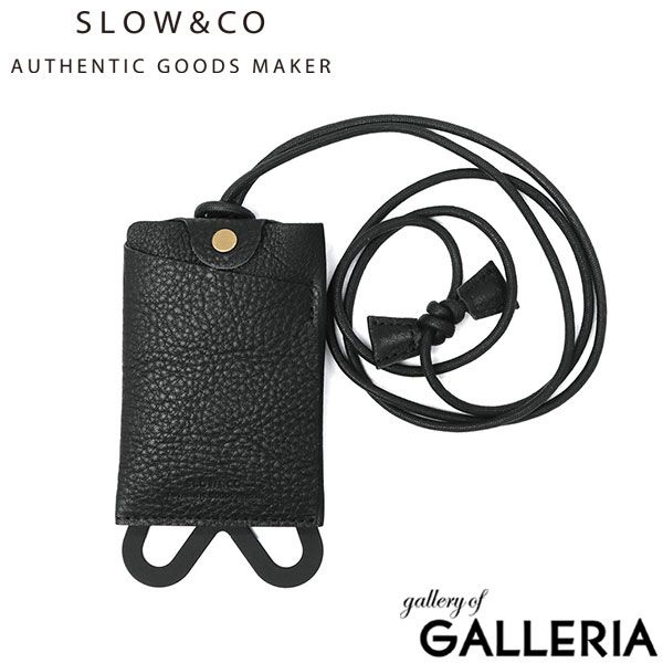 SLOW ネックポーチ メンズ レディース おしゃれ 本革 スロウ 革 レザー ブランド ポーチ スマホホルダー スマホ ストラップ カジュアル 軽量 軽い 小さめ 首掛け bono mobile neck pouch