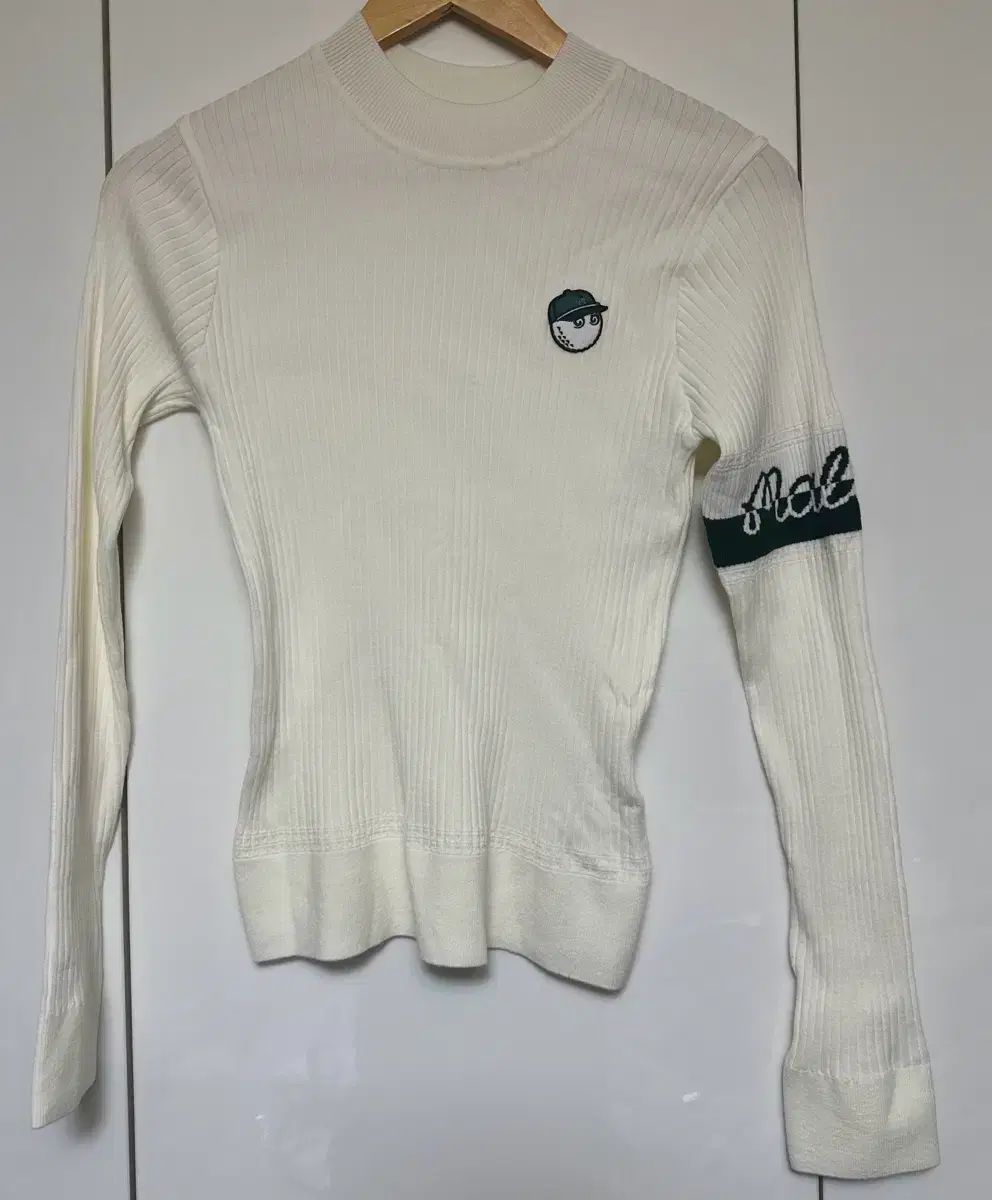マルボンゴルフ 白 リーブ ニット 長袖Tシャツ