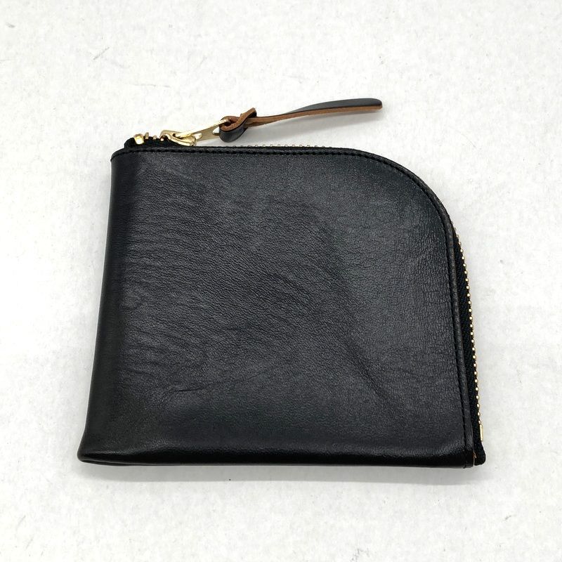 ANCHOR BRIDGE アンカーブリッジ ショートジップウォレット01 財布 小銭入れ L字 コンパクト レザー 本革 メンズ ブラック 服飾 B 14938