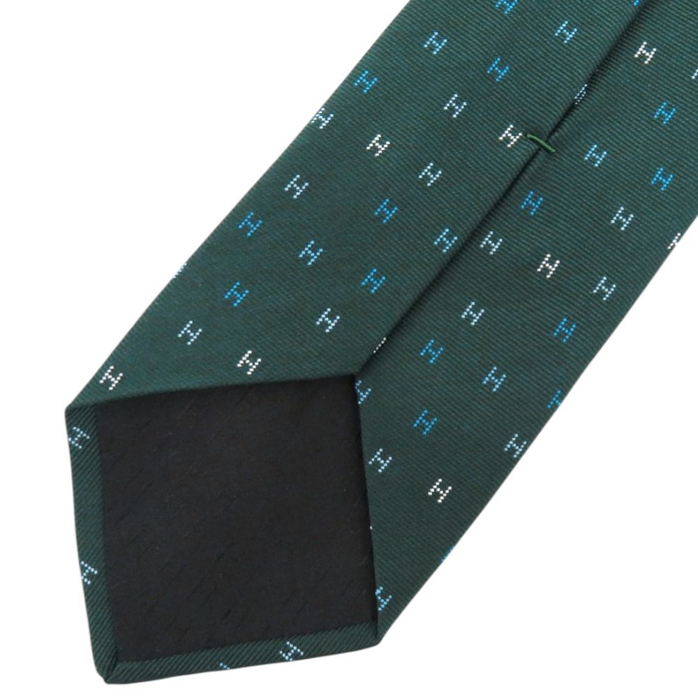 HERMES - エルメス ネクタイ シルク100％ 総柄 緑系 HERMESAFI15の