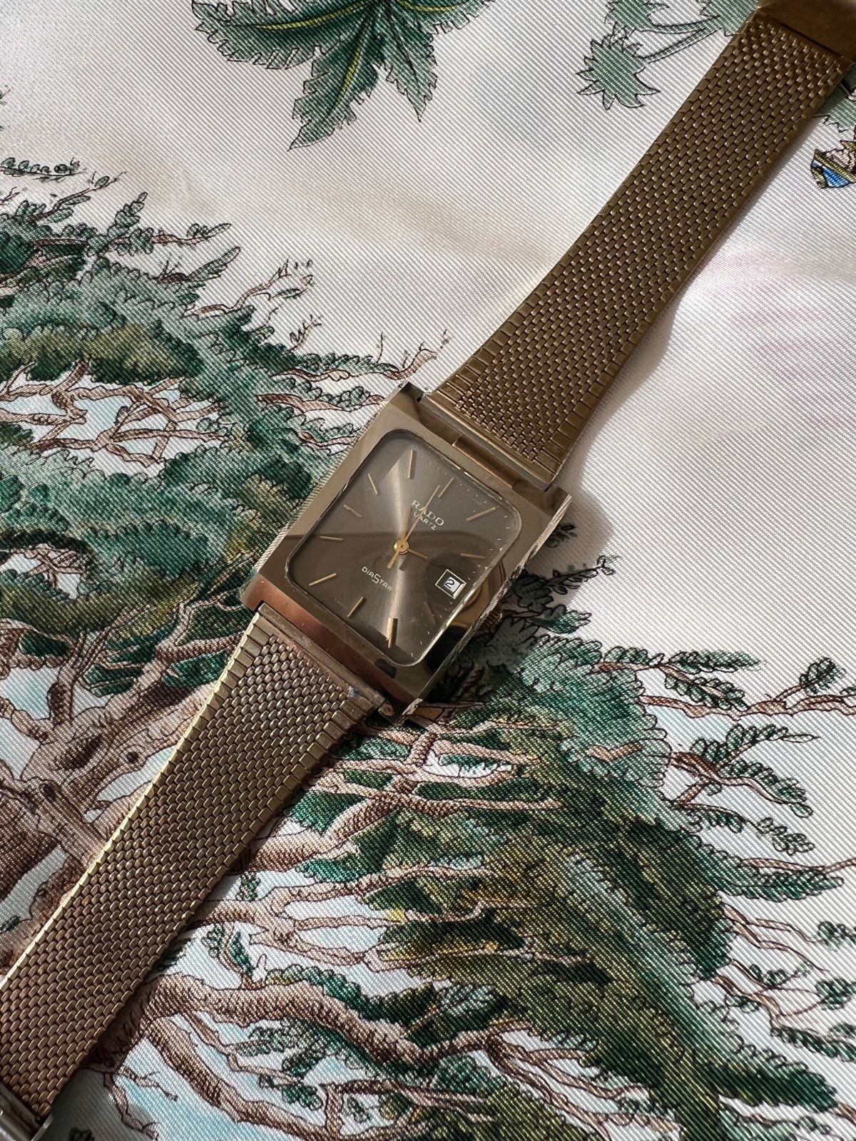 ラドー RADO ダイヤスター 超硬 スクエア メンズ クオーツ時計 711 0096 3