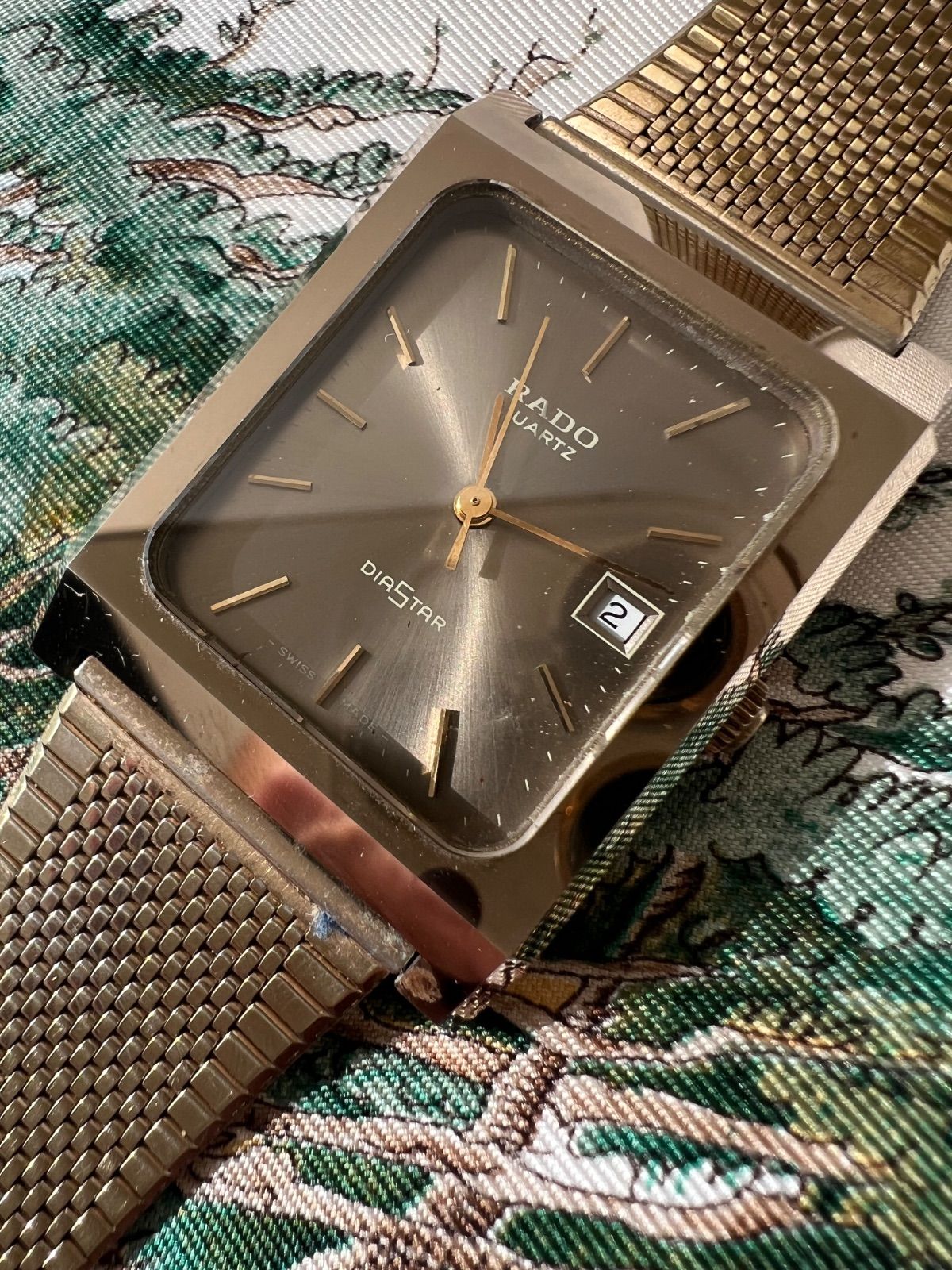 ラドー RADO ダイヤスター 超硬 スクエア メンズ クオーツ時計 711.0096.3