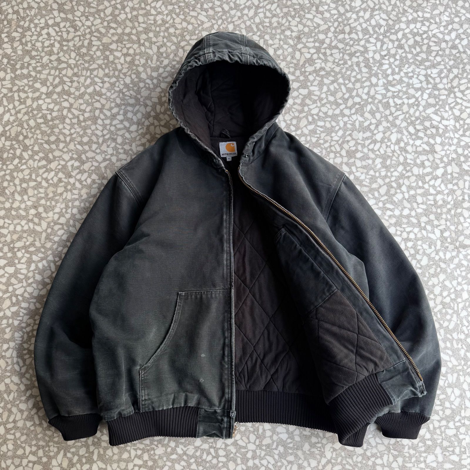 00\u0027s Carhartt Active Jacket Fade BLACK SIZE XL 00年代 