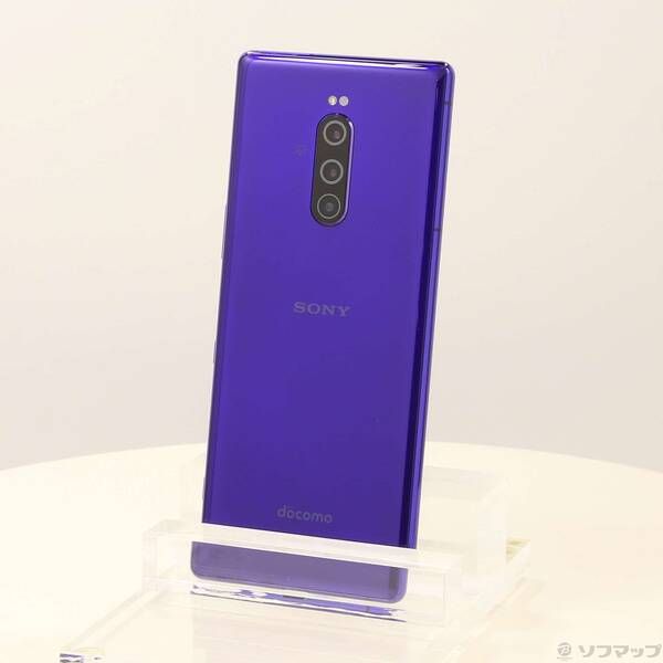 中古品〕 Xperia 1 64GB パープル SO-03L docomoロック解除SIMフリー