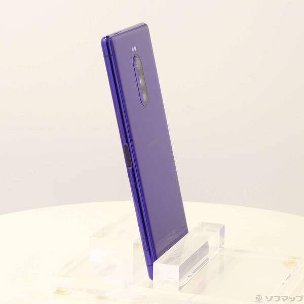 中古品〕 Xperia 1 64GB パープル SO-03L docomoロック解除SIMフリー