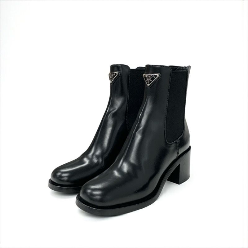 プラダ PRADA ブーツ ショートブーツ 靴 シューズ ブラッシュドレザー