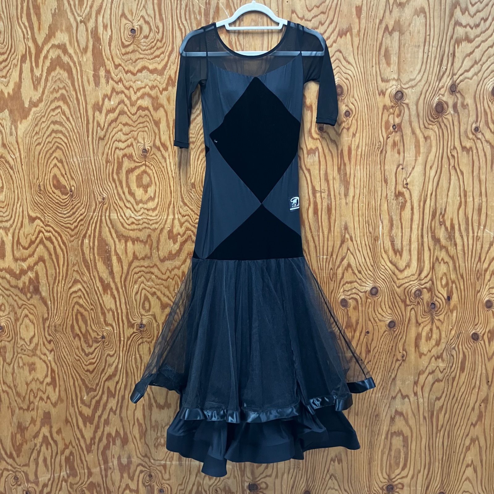 げ交渉 DREAM DESIGN ドリームデザイン 社交ダンスドレス パーティドレス ブラック Mサイズ