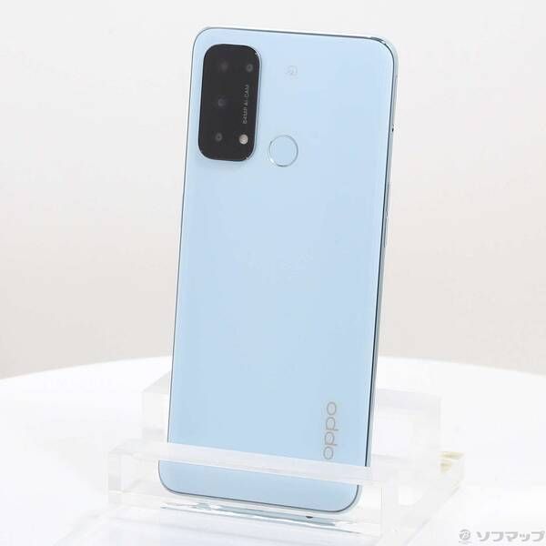 中古品〕 Reno5 A 128GB アイスブルー A103OP Y!mobile SIMフリー【377
