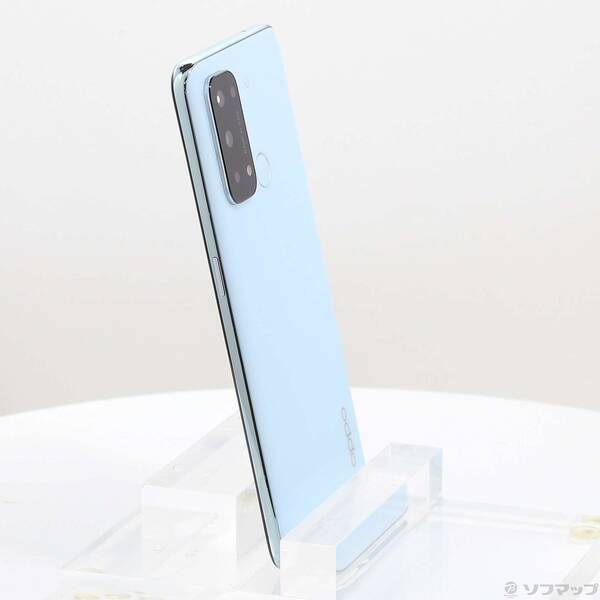 中古品〕 Reno5 A 128GB アイスブルー A103OP Y!mobile SIMフリー【377