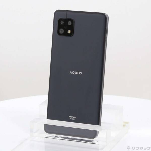 中古品〕 AQUOS sense6 64GB ブラック SHG05 au SIMフリー【377