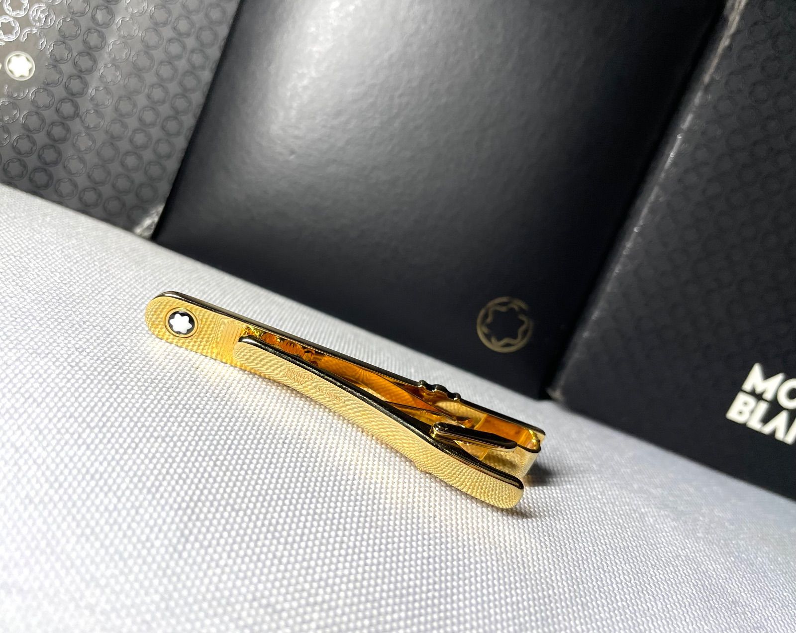 美品 希少 MONTBLANC モンブラン ブラックオニキス装飾&ブランドロゴ