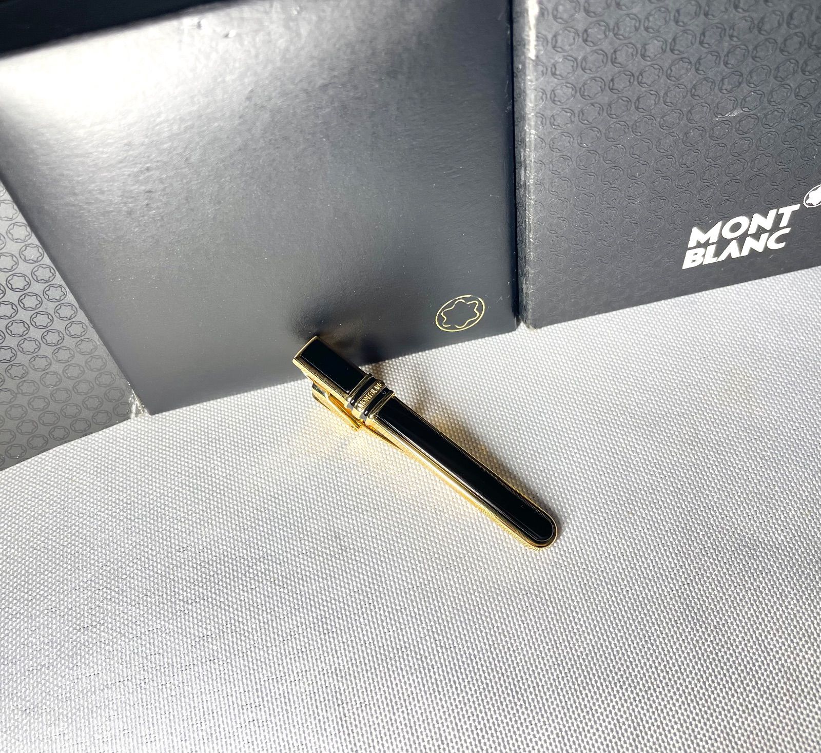 美品 希少 MONTBLANC モンブラン ブラックオニキス装飾&ブランドロゴ