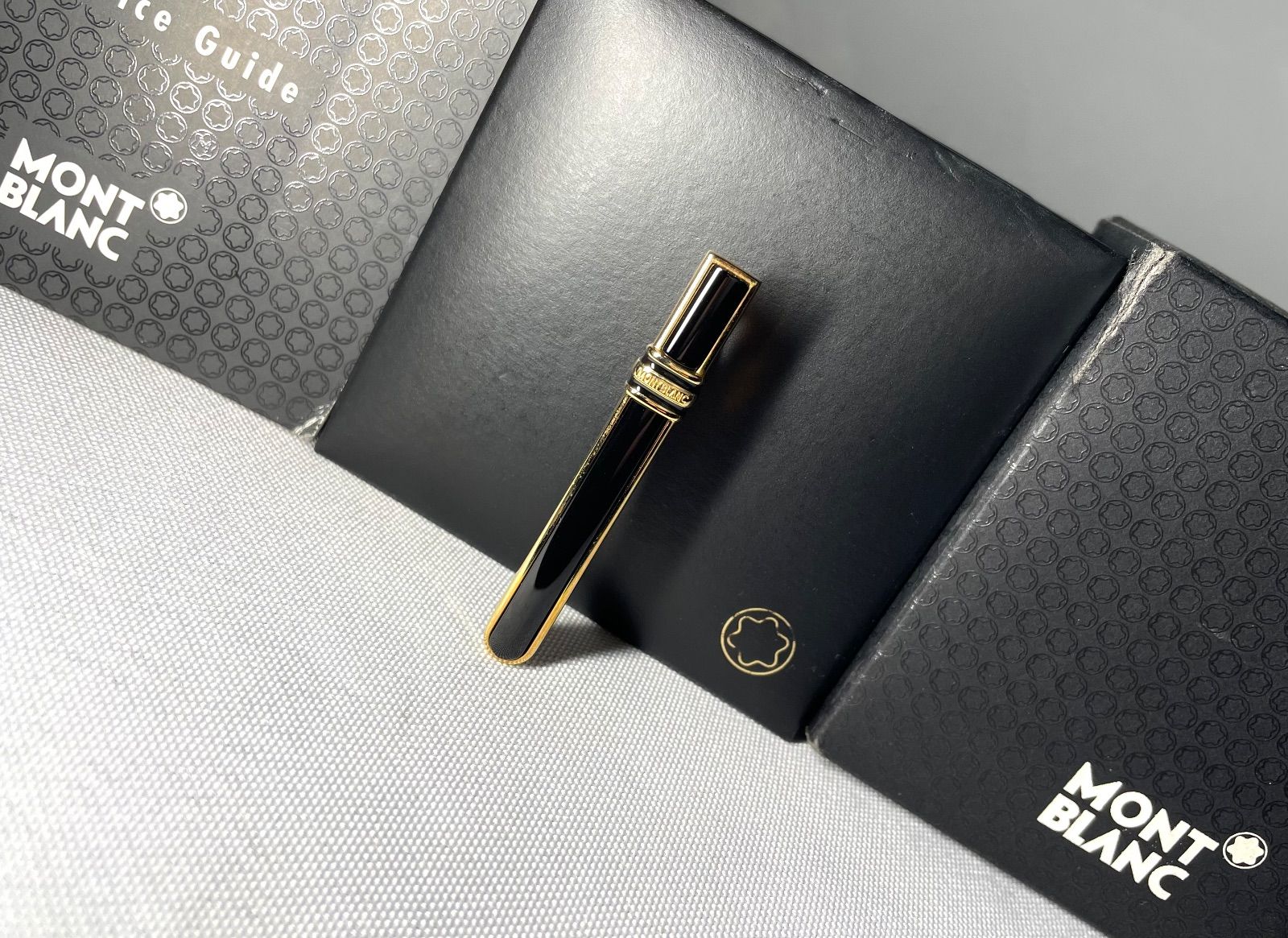 美品 希少 MONTBLANC モンブラン ブラックオニキス装飾&ブランドロゴ