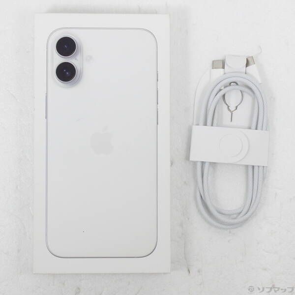 中古品〕 iPhone16 Plus 128GB ホワイト MXVC3J／A SIMフリー【344
