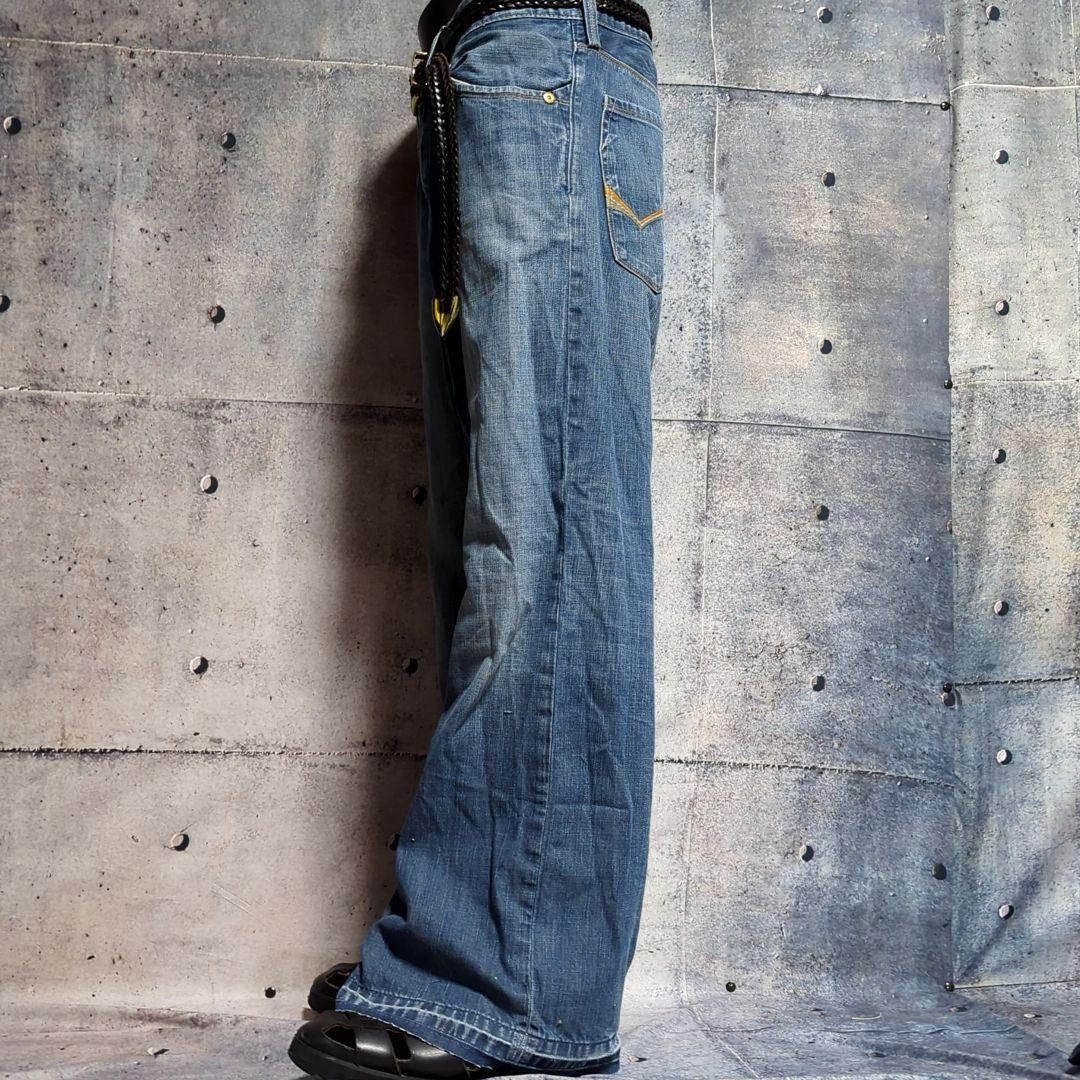⑬オリジナル リメイク デニム ワイドフレア ジーンズ ドッキング