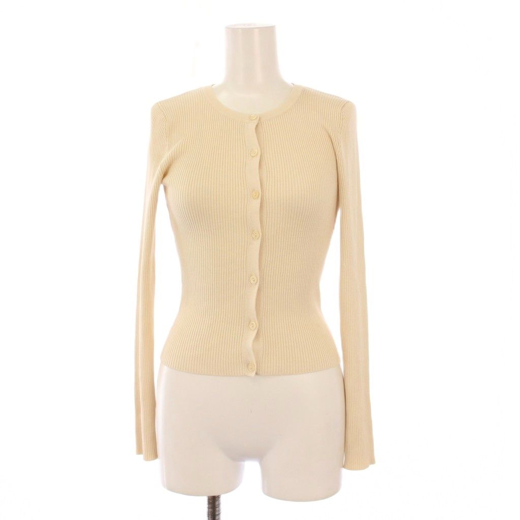 トッカ TOCCA ニットカーディガン リブ 長袖 クルーネック ストレッチ