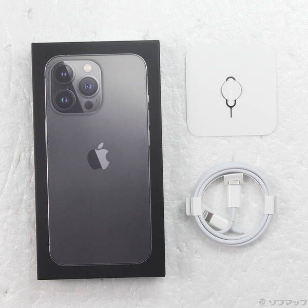 中古品〕 iPhone13 Pro 256GB グラファイト MLUN3J／A SIMフリー【198