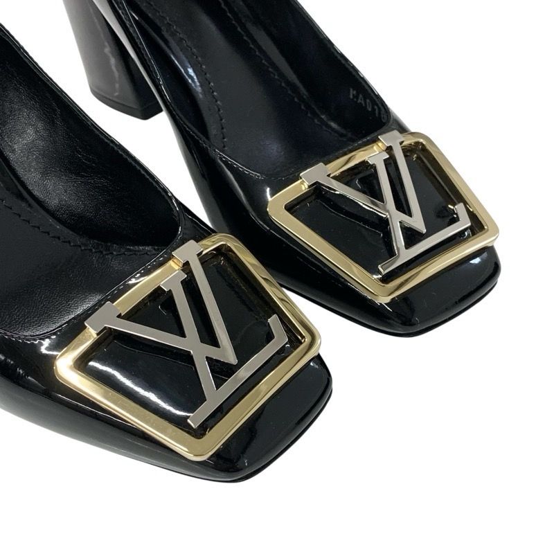 【美品】ルイヴィトン　マドレーヌ・ライン　パンプス　サークルロゴ　LV ルイヴィトン LOUIS VUITTON マドレーヌライン パンプス 靴 シューズ