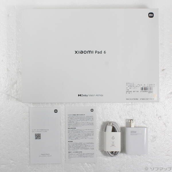  〔 品〕 Xiaomi Pad 6 128 GB グラビティグレー Wi Fi 344 Androidタブレット本体 タブレット