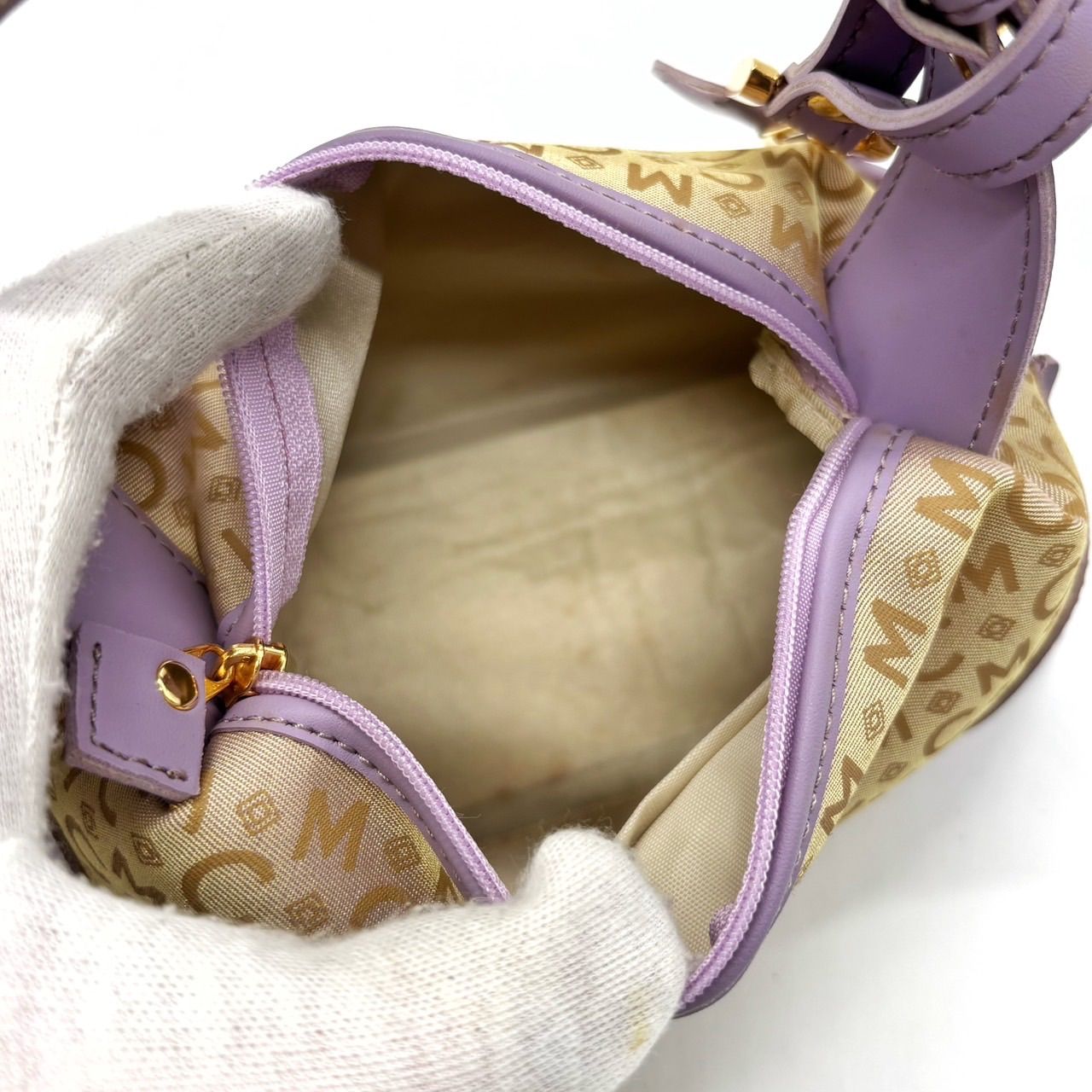 良品】 2点セット MCM エムシーエム ハンドバッグ アクセサリーポーチ 