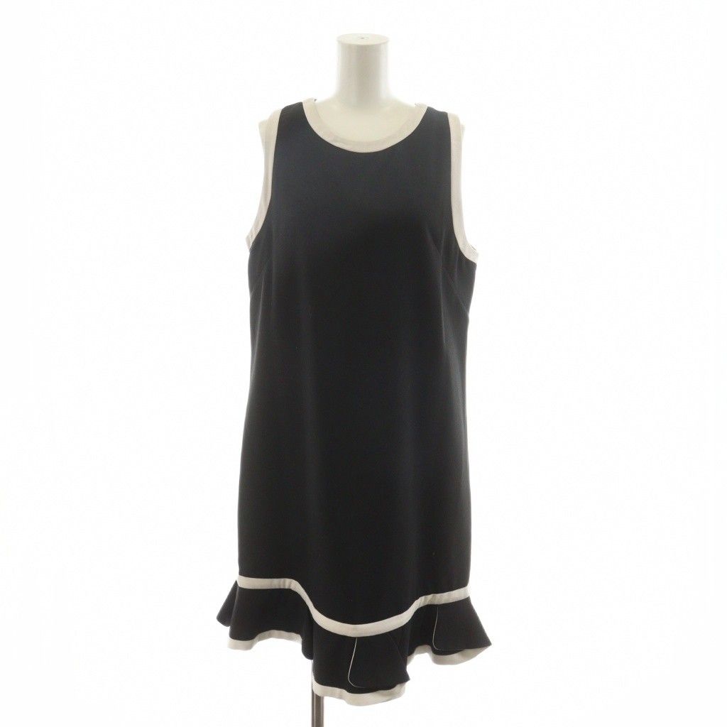 パオラフラーニ PAOLA FRANI ノースリーブワンピース ひざ丈 42 黒