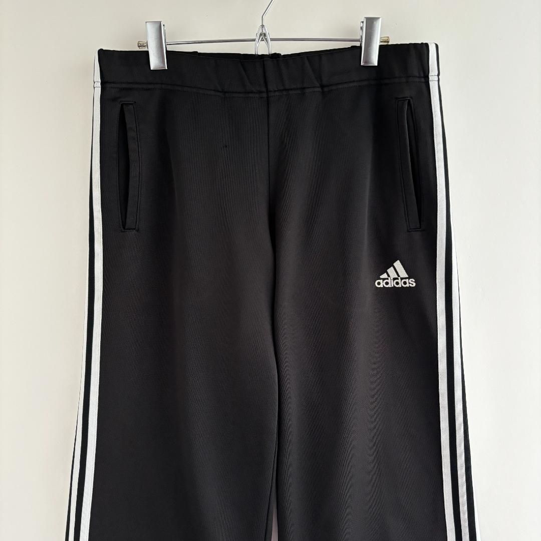 90s adidas トラックパンツ ジャージ 刺繍ロゴ デサント ワンポイント