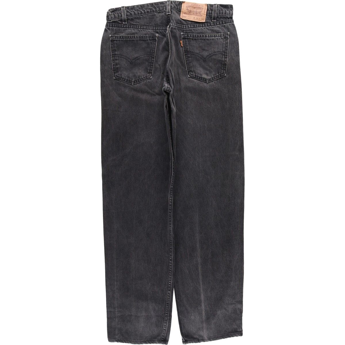 古着 90年代 リーバイス Levi s 40550 4159 RELAXED FIT オレンジタグ ブラックデニム テーパードデニムパンツ evb 030894