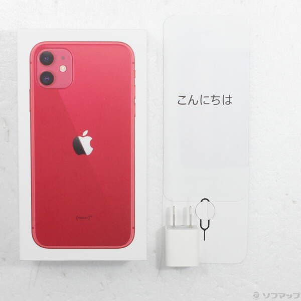 中古品〕 iPhone11 64GB プロダクトレッド MWLV2J／A SIMフリー【251