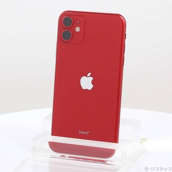 中古品〕 iPhone11 64GB プロダクトレッド MWLV2J／A SIMフリー【251