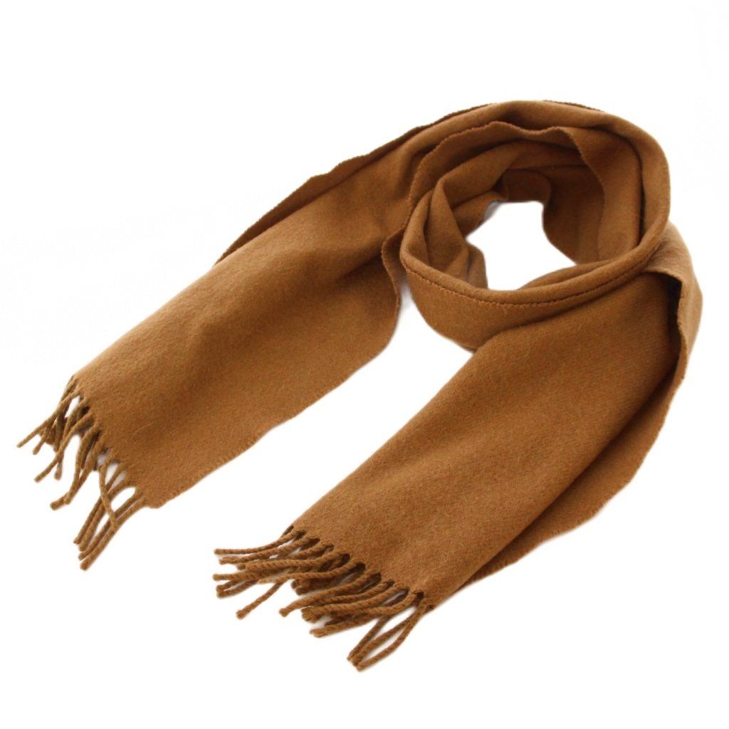 カシミヤ100%　イタリア製　マフラー　アクアスキュータム ブラウン アクアスキュータム AQUASCUTUM マフラー フリンジ カシミヤ ワン