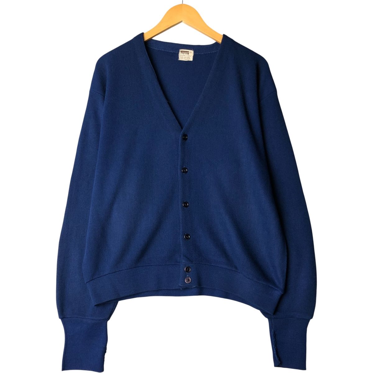 古着 70年代 MONTGOMERY WARD アクリルニットカーディガン メンズXL