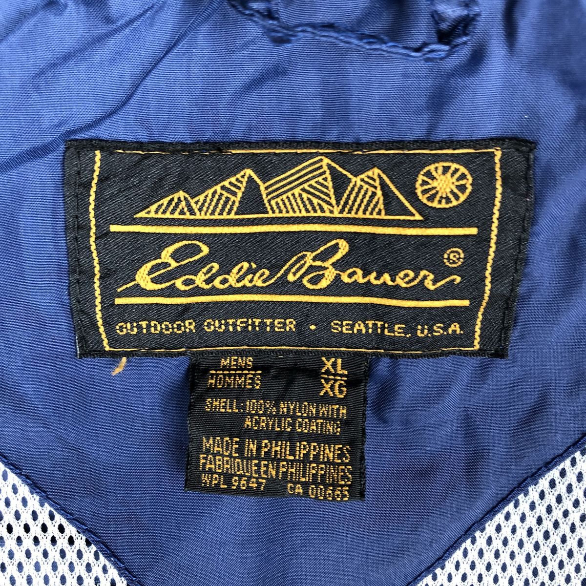 古着 80~90年代 エディーバウアー Eddie Bauer 黒タグ リップストップ 
